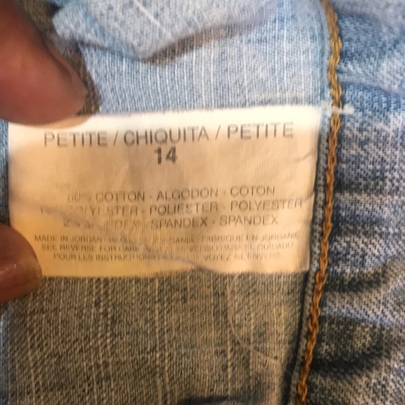 Gloria Vanderbilt Wide Leg Side Slit Capri Denim Light Wash Lace up Front-14P - Picture 8 of 12